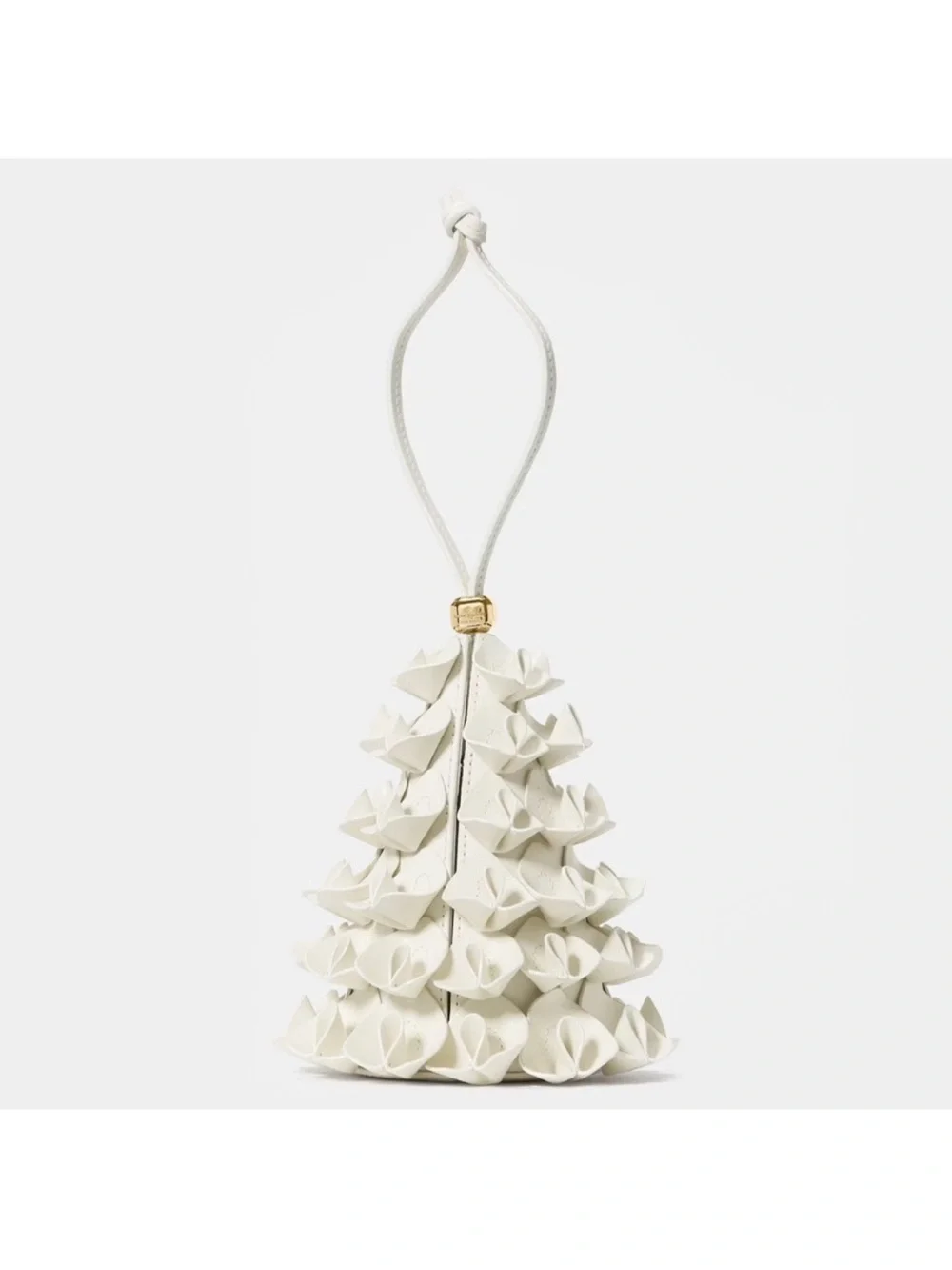 Kate Spade New York 3D White Christmas Tree Leather Bag Meringue